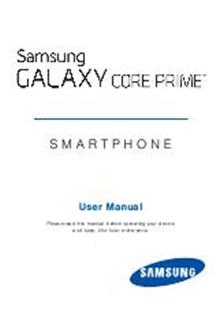 Samsung Galaxy Core Prime manual. Camera Instructions.